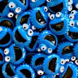 Miniatyr Deco Cookie Monster - Slime Dekorationer 5-pack