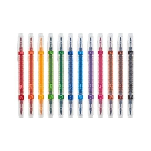 OOLY Calligraphy Duo Chisel and Brush Tip Markers - set of 12