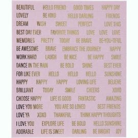 112233 Stickers Words Text i Guldfolie