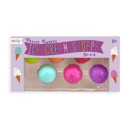 112393-1 OOLY Luktsudd Petite Sweets Ice Cream Shoppe Scented Erasers - Set om 6