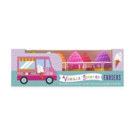 112393-2 OOLY Luktsudd Petite Sweets Ice Cream Shoppe Scented Erasers - Set om 6