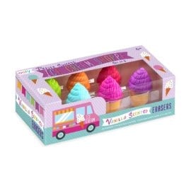 112393-3 OOLY Luktsudd Petite Sweets Ice Cream Shoppe Scented Erasers - Set om 6