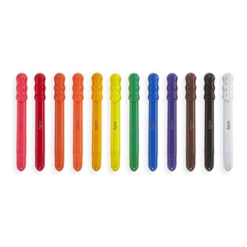 112409-4 OOLY Gelkritor Rainy Dayz Gel Crayons - Set om 12
