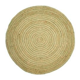 112506 Sass & Belle Jutematta Grön Spiral Rund Ø 91 cm - Natural Home
