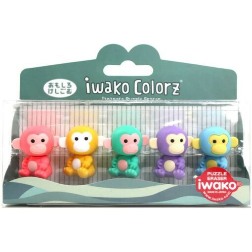 IWAKO Japanskt Pusselsudd Monkey Set