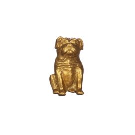 Sass & Belle Knopp Guld Mops i Vintage Stil