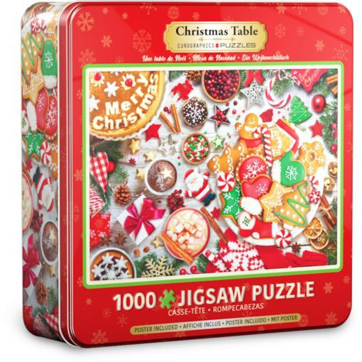 EuroGraphics Pussel Jul Christmas Table Tin 1000 bitar