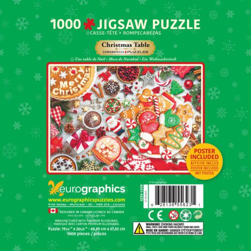 EuroGraphics Pussel Jul Christmas Table Tin 1000 bitar