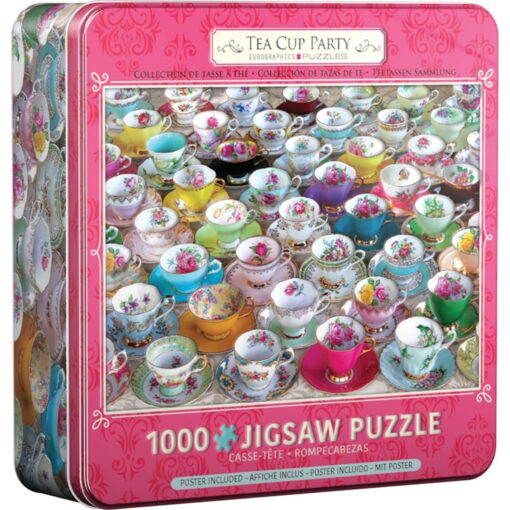EuroGraphics Pussel Tea Cup Party Tin 1000 bitar
