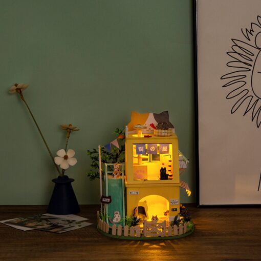 DIY-Byggsats Miniatyrrum Katthus