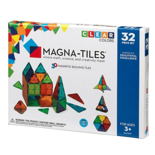 Magna-Tiles Clear Colors 32 bitar - Byggklossar med Magneter