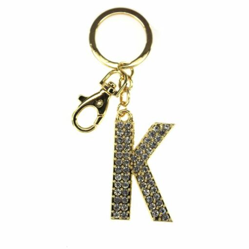 Tinka Nyckelring med Karbinhake Bokstav med Bling - Bild 12