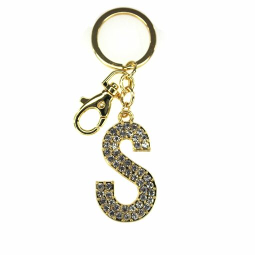Tinka Nyckelring med Karbinhake Bokstav med Bling - Bild 19