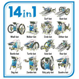 CIC Konstruktionsleksak 14-i-1 Solcellsdriven Robot (3)