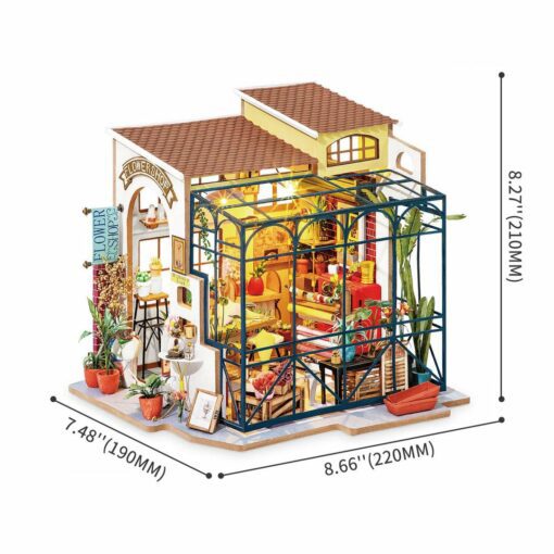 Robotime DIY-Byggsats Miniatyrrum Emily's Flower Shop