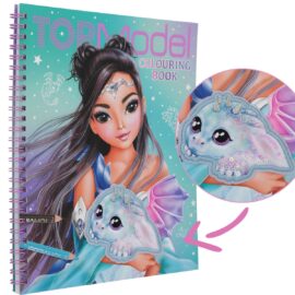 TOPModel Liv Spiralbunden Målarbok med Paljetter Dragon Love (2)