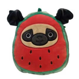Squishmallows Official Kellytoy Prince the Pug in Watermelon Costume 19 cm