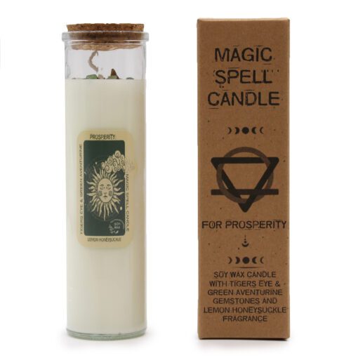Doftljus Magic Spell Välstånd - Tigeröga, Grön Aventurin & Citron, Kaprifol