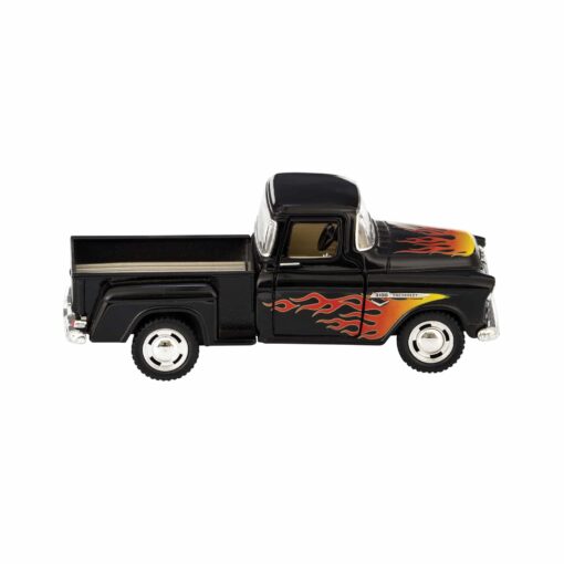 Leksaksbil i Metall Chevy Stepside with Flames 132 12 cm