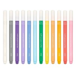 12-pack Tuschpennor för Papper, Glas, Trä m.m. - Marvelous Multi Purpose Markers