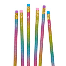 6-pack Blyertspennor i Regnbågsfärg med Ombre-effekt - Oh My Glitter
