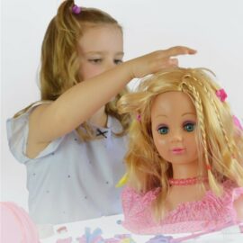 Smink & Frisyrhuvud för Hårstyling och Make Up, Blond 28 cm