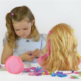 Smink & Frisyrhuvud för Hårstyling och Make Up, Blond 28 cm