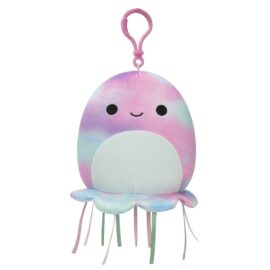 Squishmallows Official Kellytoy Clip-on Krisa the Tie Dye Jellyfish 9 cm