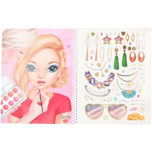 TOPModel Spiralbunden Designbok Sminka & Styla med Stickers