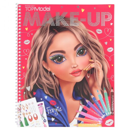 TOPModel Spiralbunden Designbok Sminka & Styla med Stickers