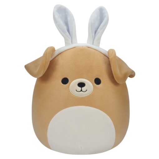 Squishmallows Official Kellytoy Stevon the Golden Retriever with Bunny Ears 19 cm