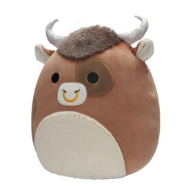 Squishmallows Official Kellytoy Tjur Shep the Brown Spotted Bull 30 cm
