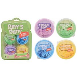 4-pack Putty, Slime och Sand i Blisterförpackning
