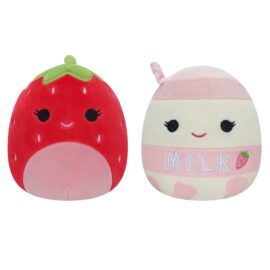 Squishmallows Flip A Mallows Official Kellytoy Scarlet the StrawberryAmelie the Milkshake 13 cm