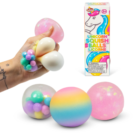 Unicorn 3pk Diddy Squish Balls